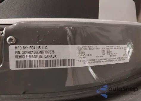 2022 Chrysler Pacifica Touring L z USA, uszkodzony, nr VIN 2C4RC1BG3NR197578